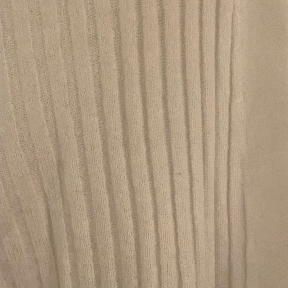 LOFT White Ribbed Open-Front Cardigan - Picture 3 of 4